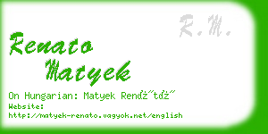 renato matyek business card